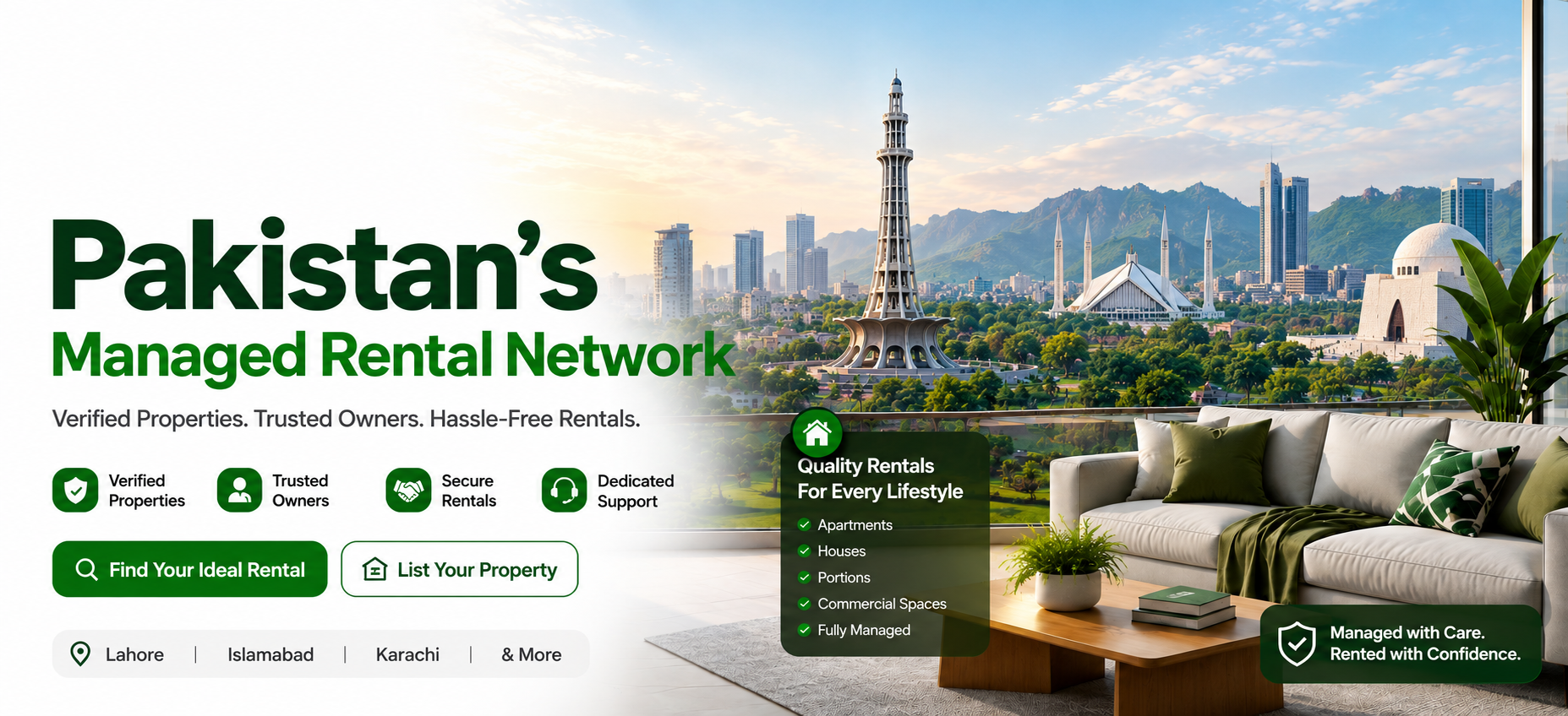 Lahore's Managed Rental Network
